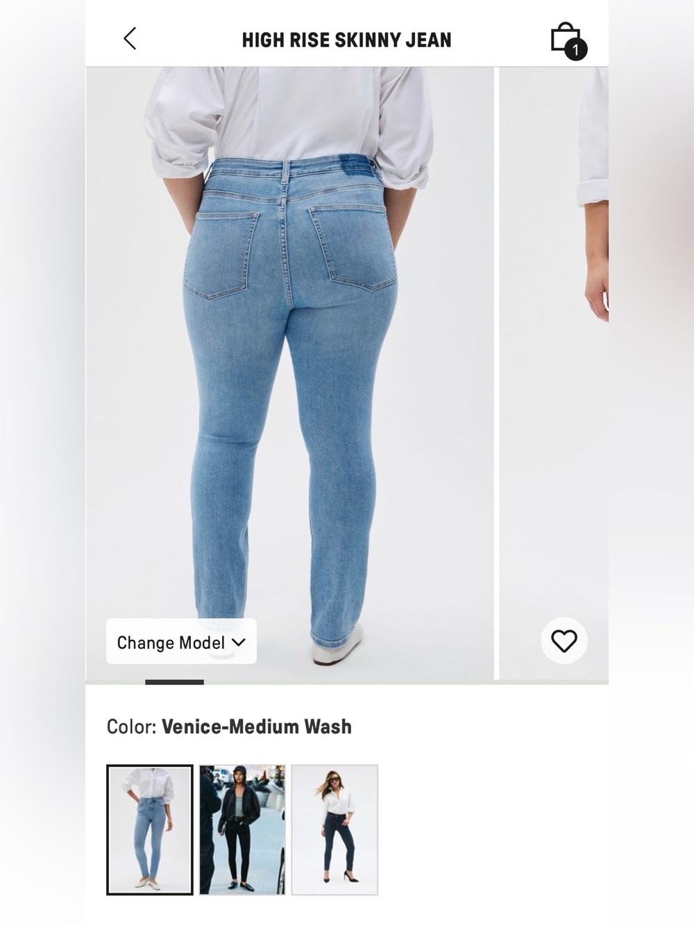 Fabletics High Rise Skinny Jeans -Regular 35 - Picture 2 of 9